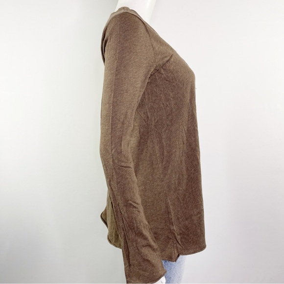J. Crew Brown Long Sleeve T-Shirt Top Size S Long Sleeve Round Neck Casual New - Picture 6 of 9